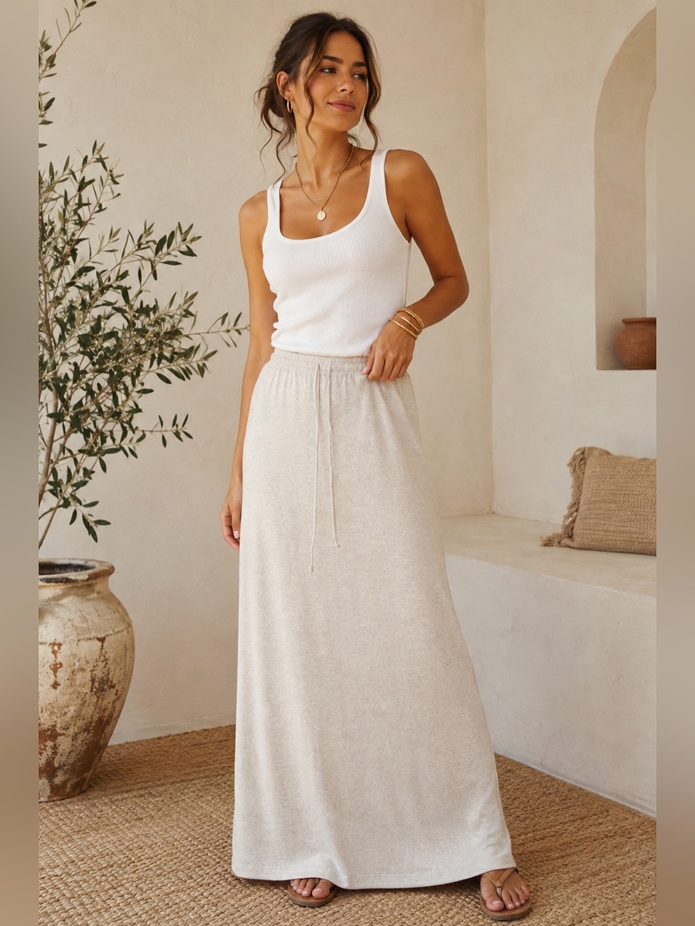 Josephine Chaus Vintage Sport Knit Maxi Skirt | Size M